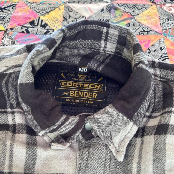 Cortech Boulevard Collective The Bender Mens Street Motorcycle Flannel Shirt M - Picture 2 of 7
